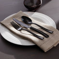 Paris Hammered Gunmetal Titanium 20-Piece Flatware Set