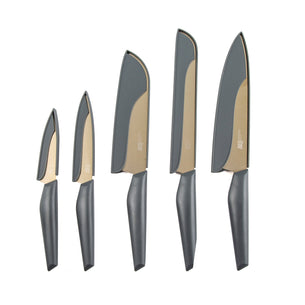 10-Piece Cutlery Set in Grey and Champagne