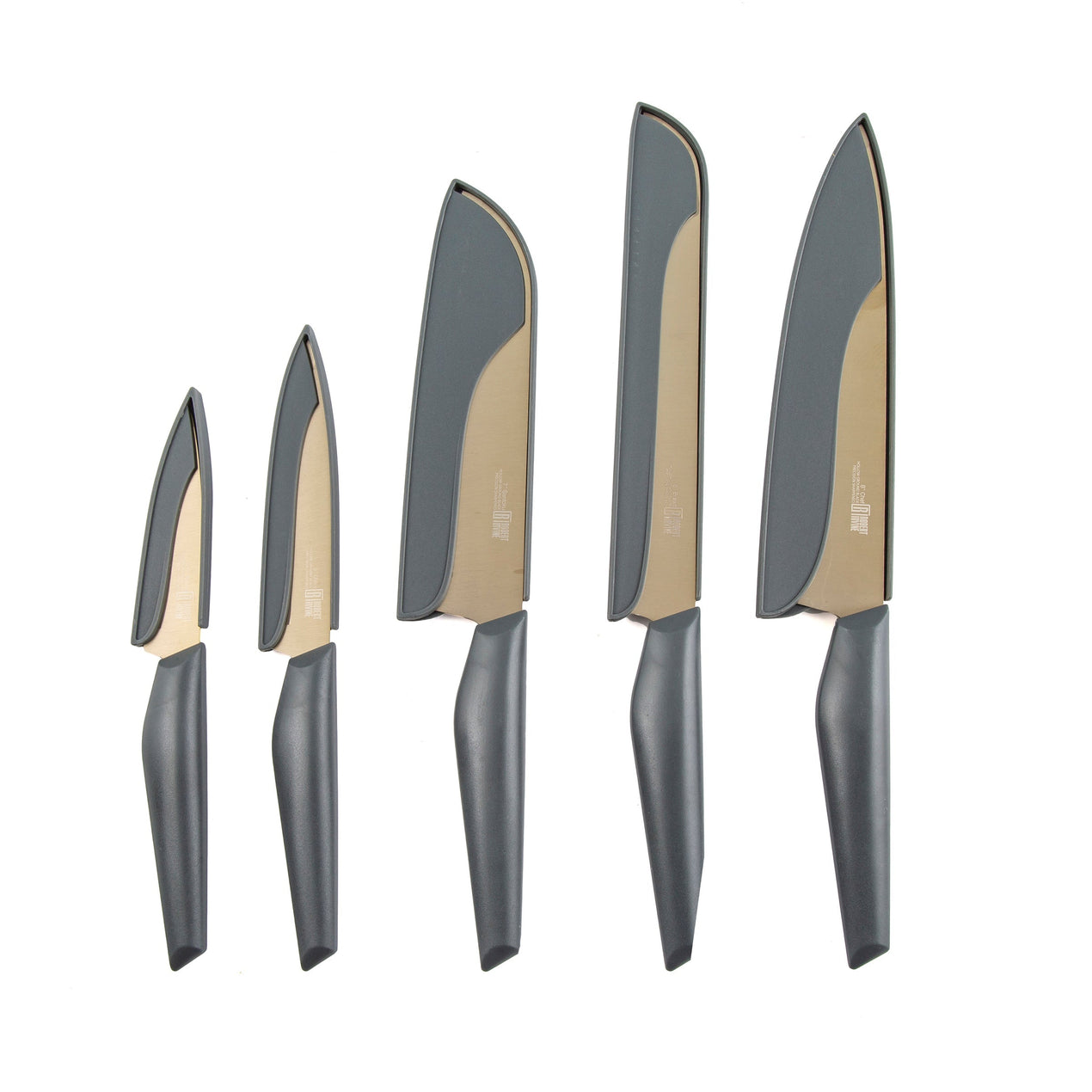 Robert Irvine 10-Piece Cutlery Set, Grey/Champagne