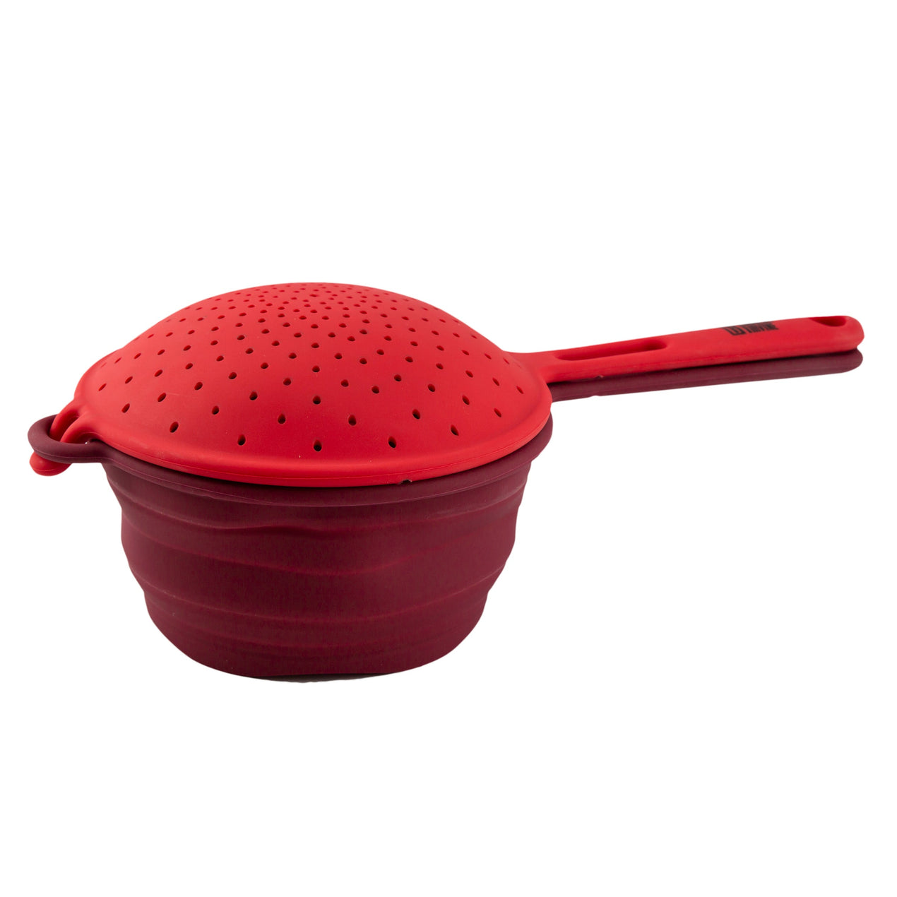 Robert Irvine 2-Piece Silicone Colander Set, Red