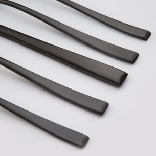 Marlise Black Satin 20-Piece Flatware Set