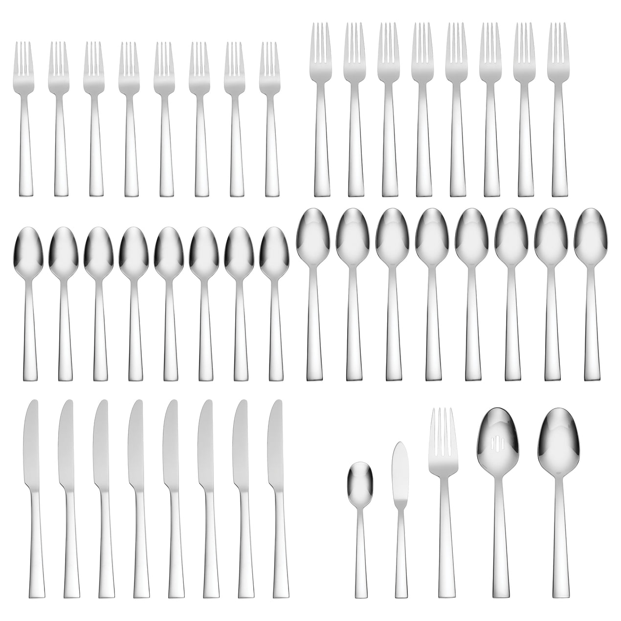 Madison Avenue 45 Piece Everyday Flatware Set, Service For 8