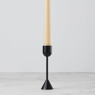 Onyx Brass Tall Taper Candle Holder