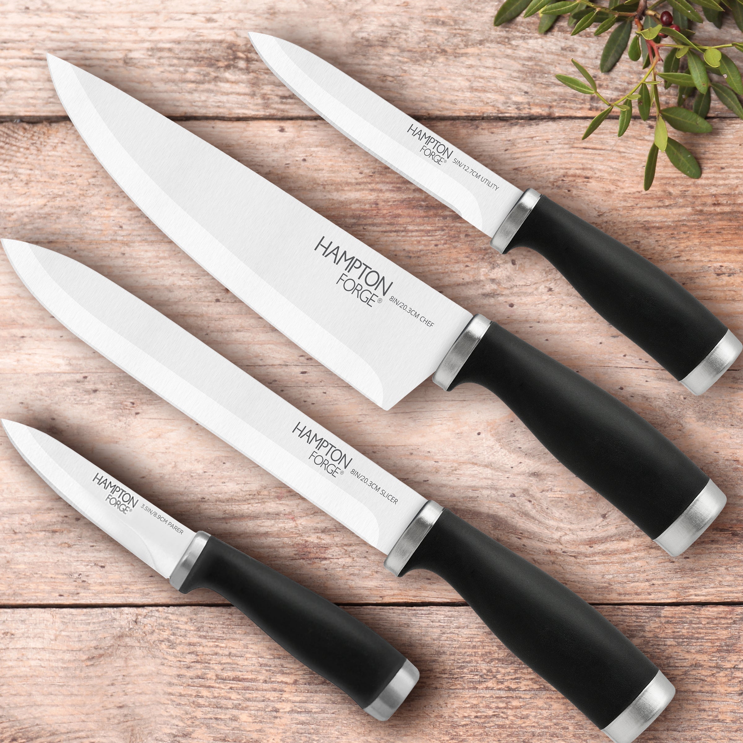 Epicure Black 4-Piece Soft-Grip Cutlery Set – Lenox Corporation