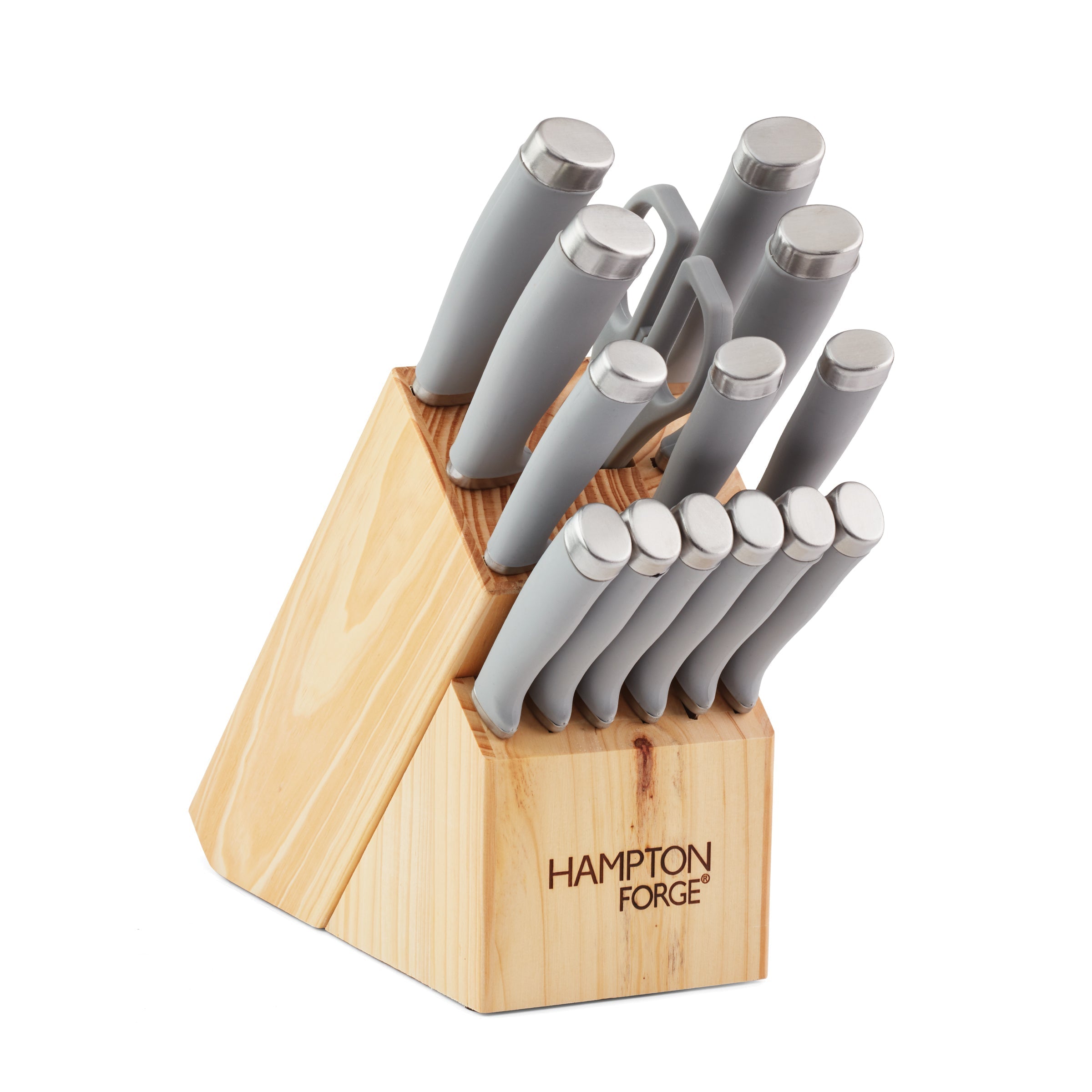 Epicure Cool Grey 15-Piece Cutlery Block Set – Lenox Corporation