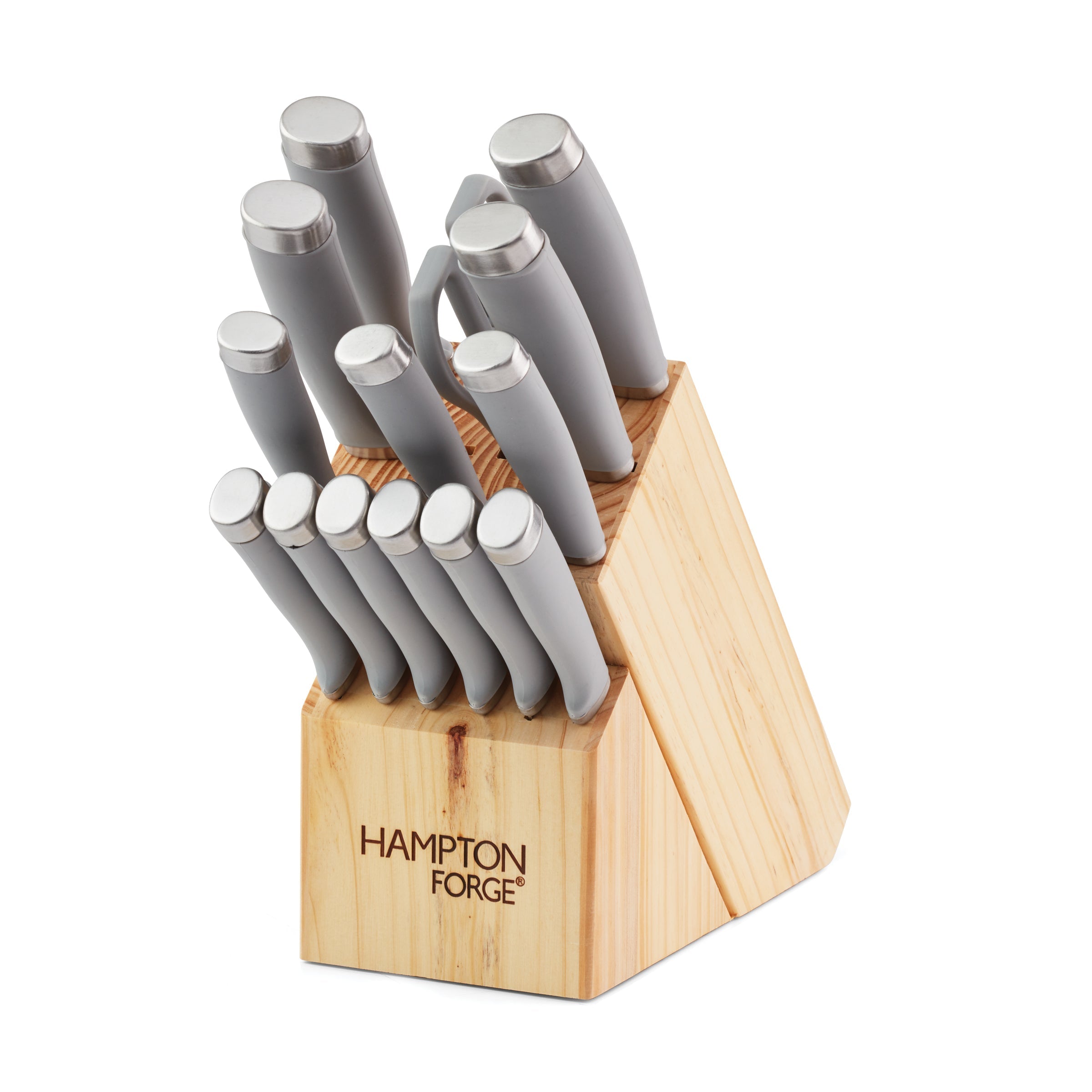 Epicure Cool Grey 15-Piece Cutlery Block Set – Lenox Corporation