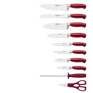 Argentum Red 14-Piece Cutlery Block Set