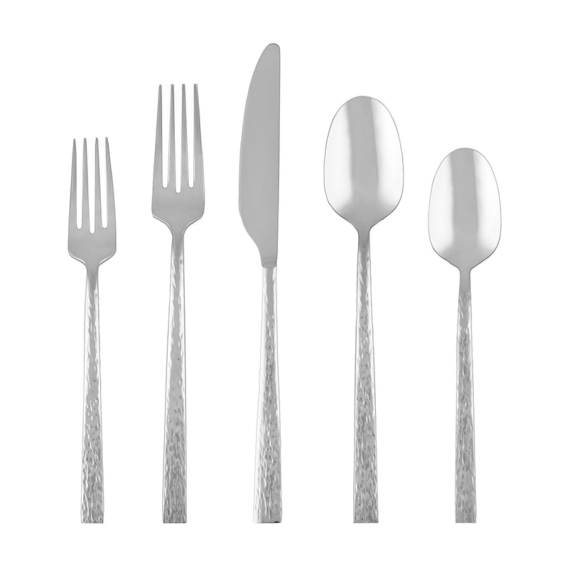 Inspire Hammered 20-Piece Flatware Set