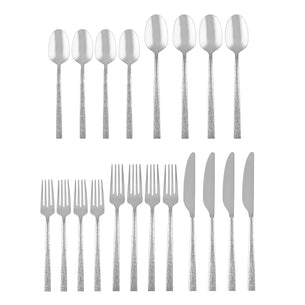 Inspire Hammered 20-Piece Flatware Set