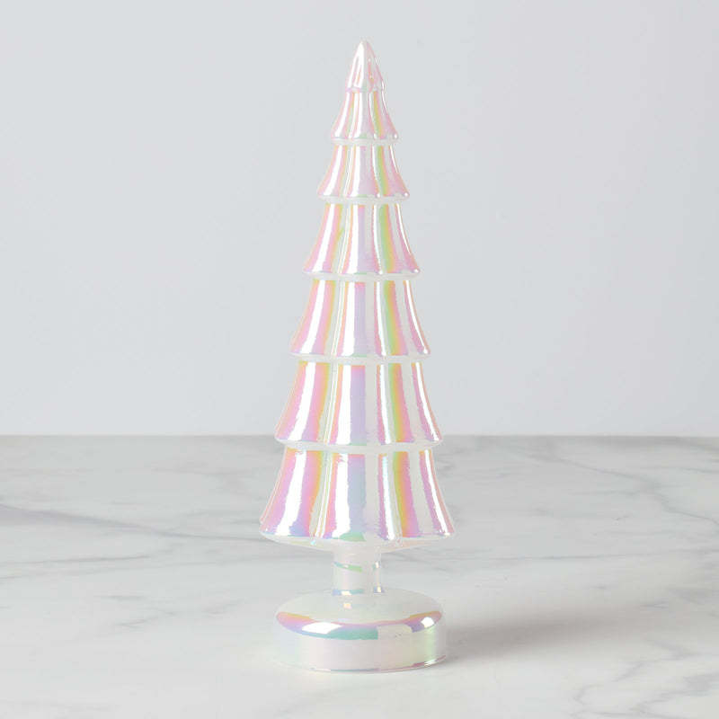 LED Lit Pearl Glass Holiday Tree
