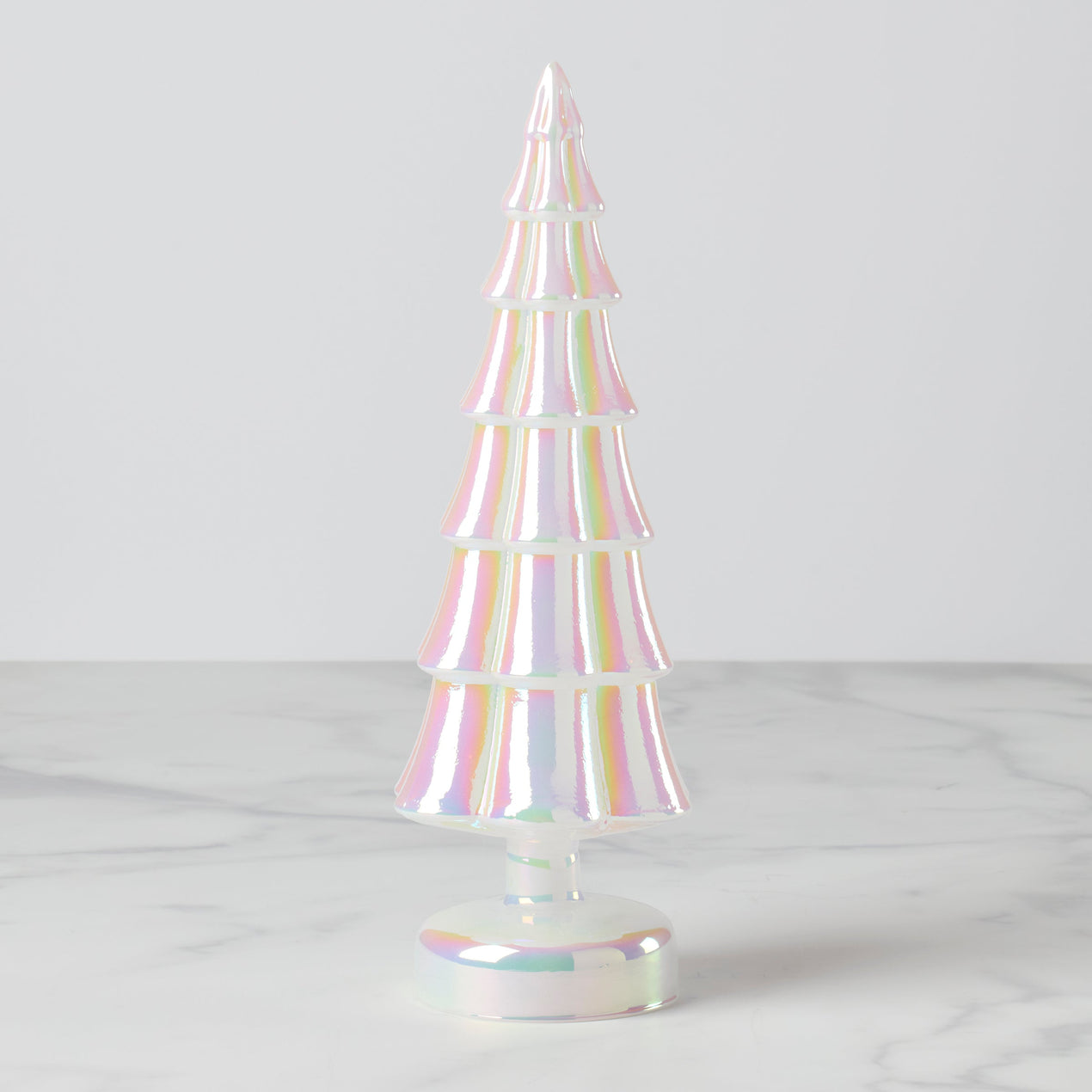 LED Lit Pearl Glass Holiday Tree