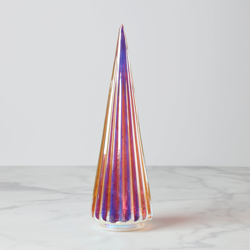 Led Lit Translucent Glass Holiday Tree