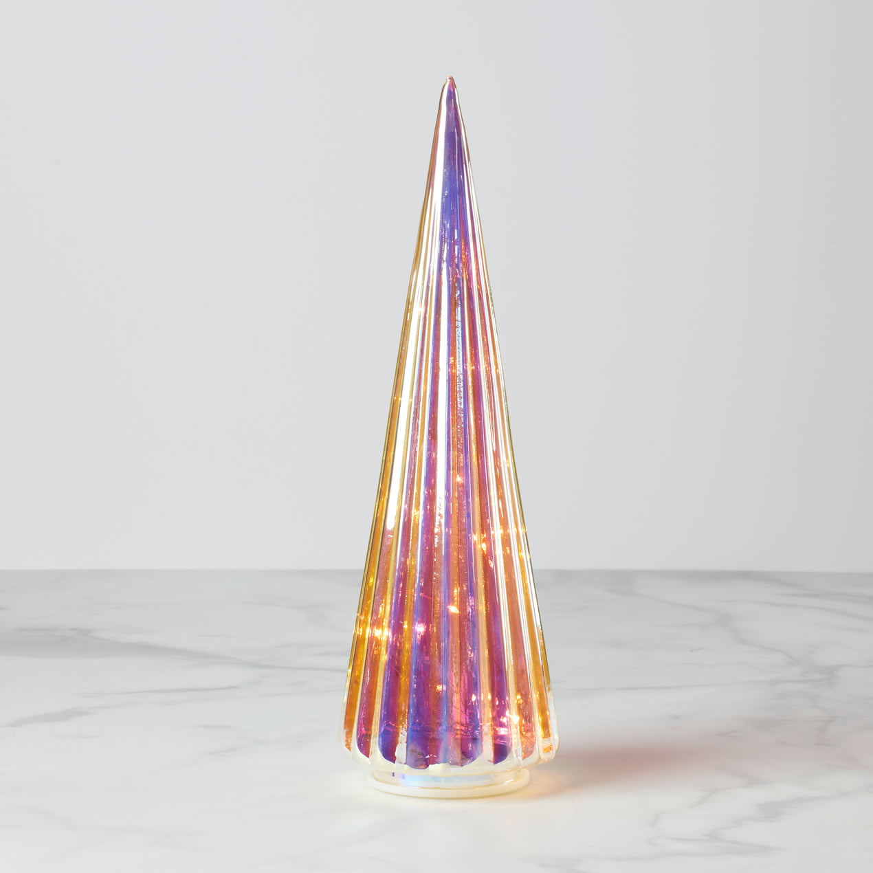 cambridge silversmiths LED Lit Translucent Glass Holiday Tree