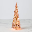 Led Lit Amber Glass Holiday Tree