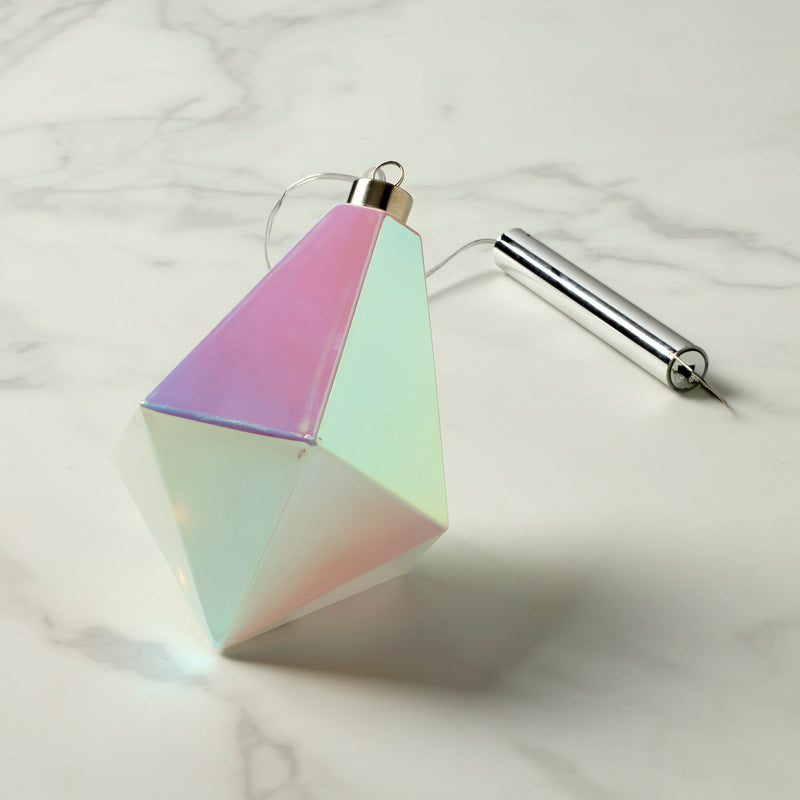Winter Gems Led Lit Diamond Ornament