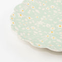 Floral Bamboo Large Plates, Assorted Set Of 6