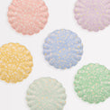 Floral Bamboo Small Plates, Assorted Set Of 6