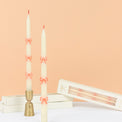 Pink Bow Taper Candles, 2 pc Set