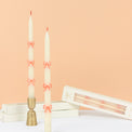 Pink Bow Taper Candles, 2 pc Set