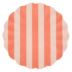 Stripey Assorted Bamboo Large Plates, Set of 6