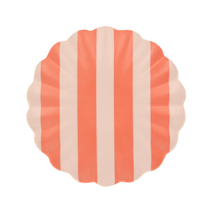 Stripey Assorted Bamboo Small Plates, Set of 6