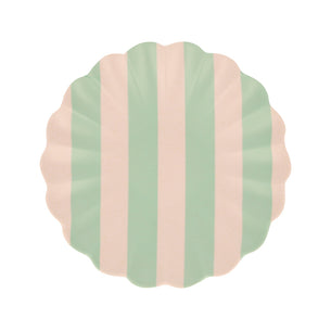 Stripey Assorted Bamboo Small Plates, Set of 6