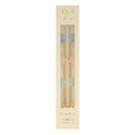Pastel Flowers Taper Candles, 2 pc Set