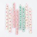 DTOC FESTIVE PATTERN TABLE CANDLES