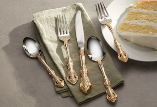 Chefs Table Hammered 45 Piece Flatware Set