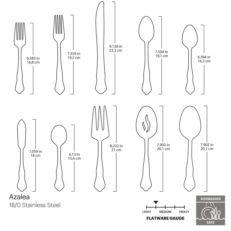 Azalea 45-Piece Flatware Set