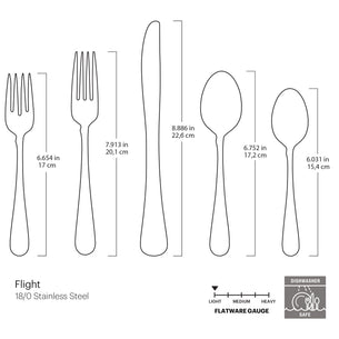 Flight Gold Satin 20-Piece Flatware Set