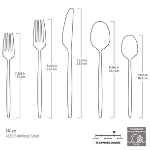 Gaze Champagne Satin 20-Piece Flatware Set