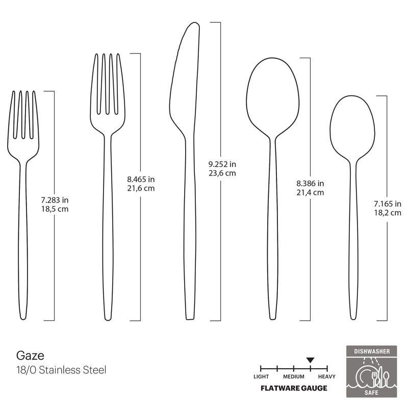 Gaze Champagne Satin 20-Piece Flatware Set