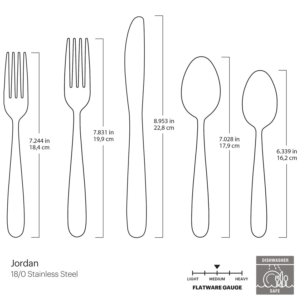 Jordan 20 Piece Everyday Flatware Set, Service for 4