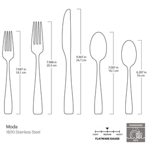Moda Gold Satin 20-Piece Flatware Set