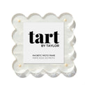 Mini Pearl White Scalloped Acrylic Photo Frame
