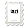Pearl White Scalloped Acrylic Photo Frame