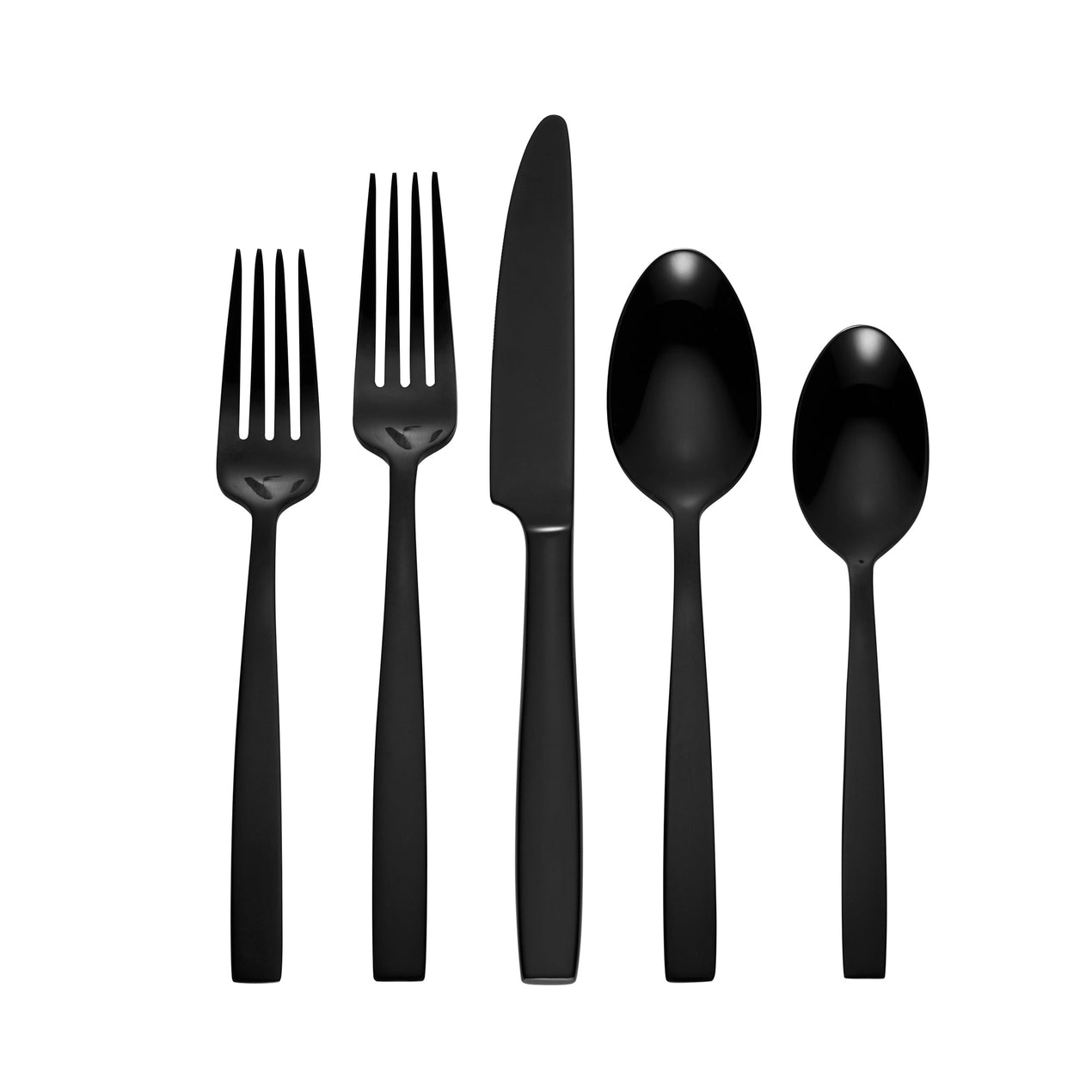 Clearview Satin Black 20-Piece Flatware Set