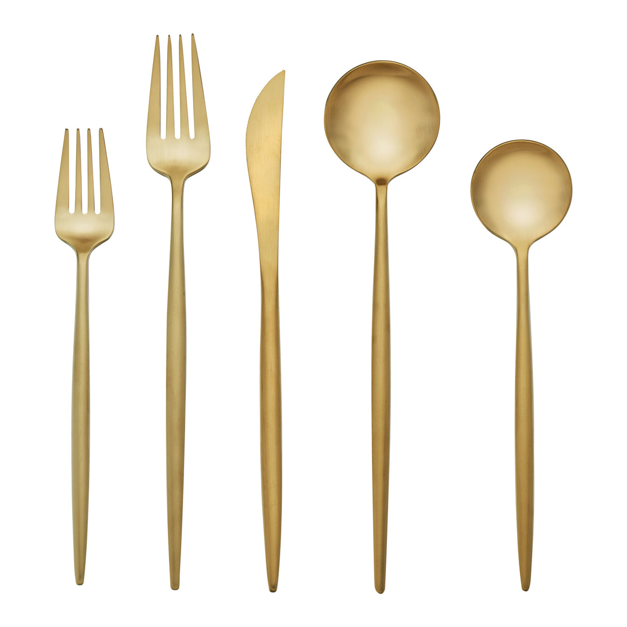 cambridge silversmiths Zephyr Satin Gold 20 Piece Flatware Set