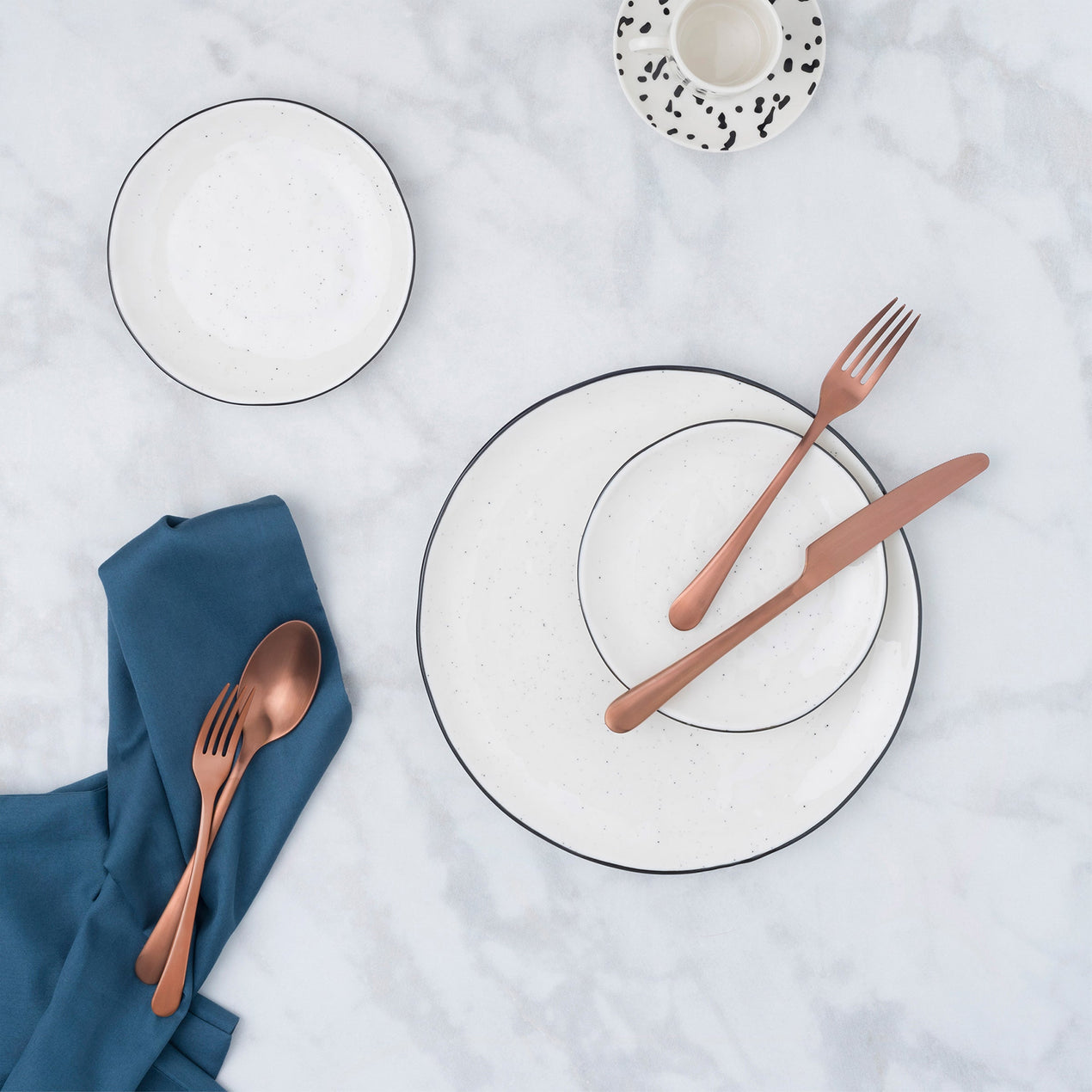 Mirabella Satin Copper Titanium 20 Piece Flatware Set