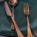 Mirabella Satin Copper Titanium 20 Piece Flatware Set