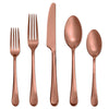 Mirabella Copper Titanium Satin 20-Piece Flatware Set