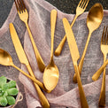 Mirabella Gold Titanium Satin 20-Piece Flatware Set