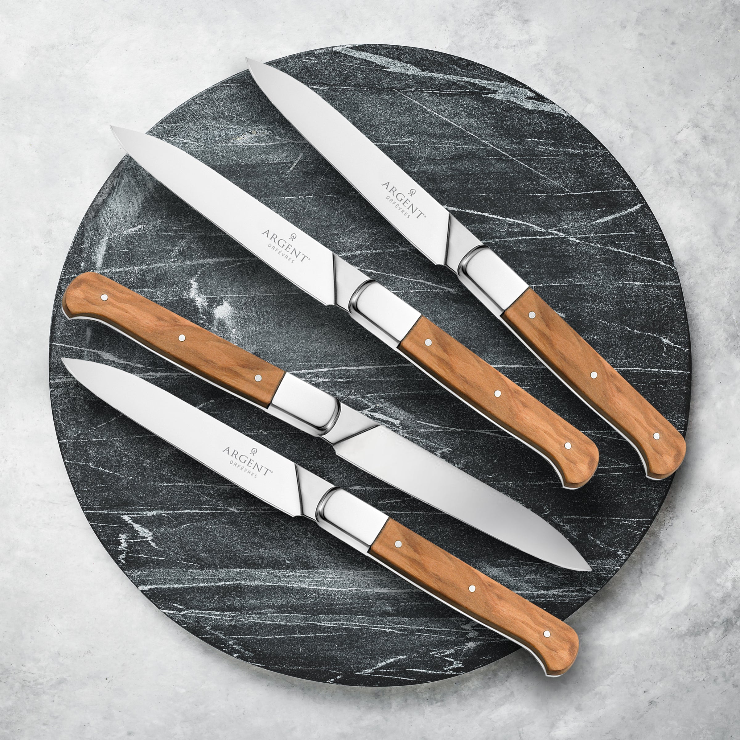 Argent Lynden Olive Wood Steak Knives, Set of 4 – Lenox Corporation
