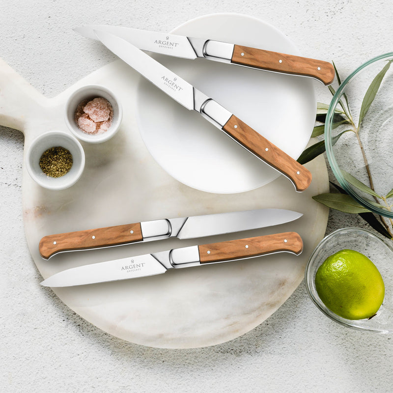 Lynden Set Of 4 Olive Wood Steak Knives
