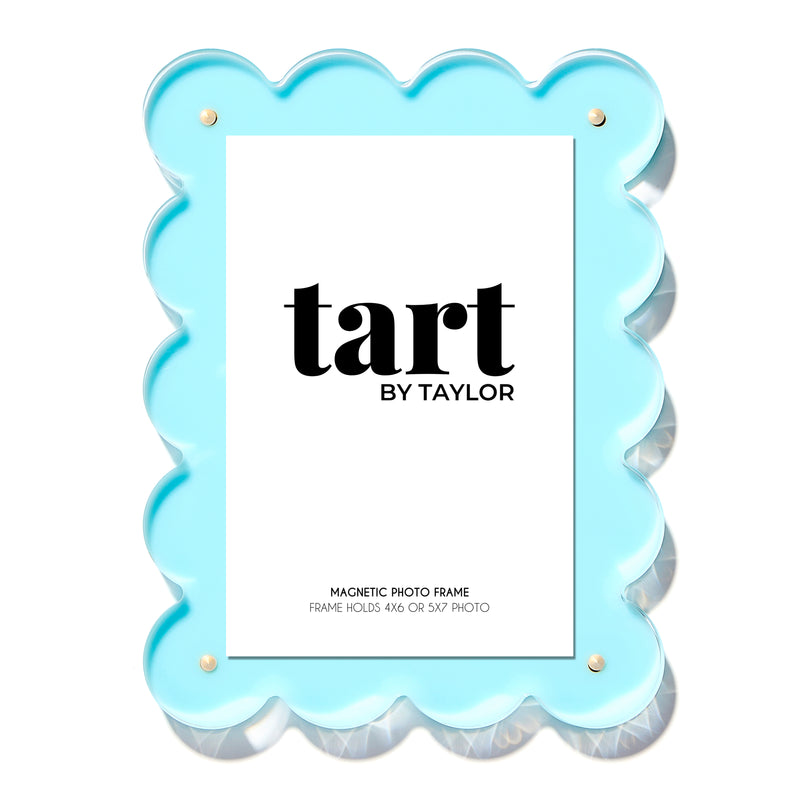 Seafoam Scalloped Acrylic Photo Frame