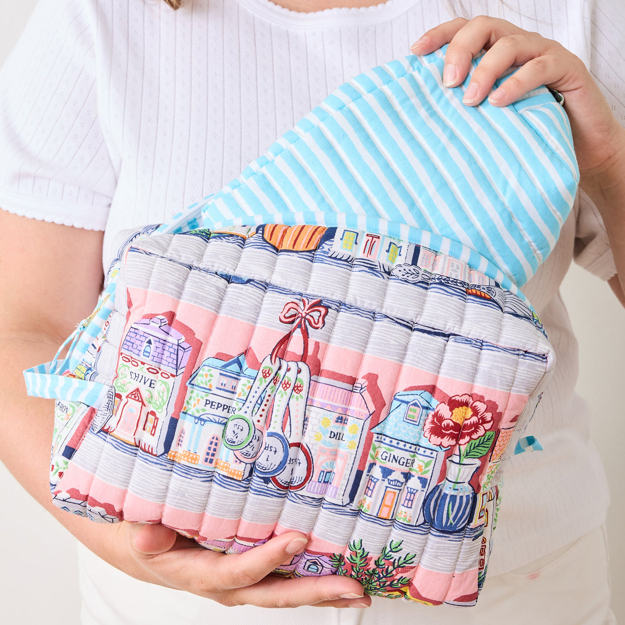 Spice Village - Xl Pouch Set Of 2 - Kitchen Pink