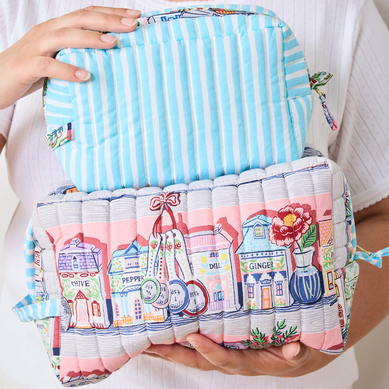 Spice Village - Xl Pouch Set Of 2 - Kitchen Pink