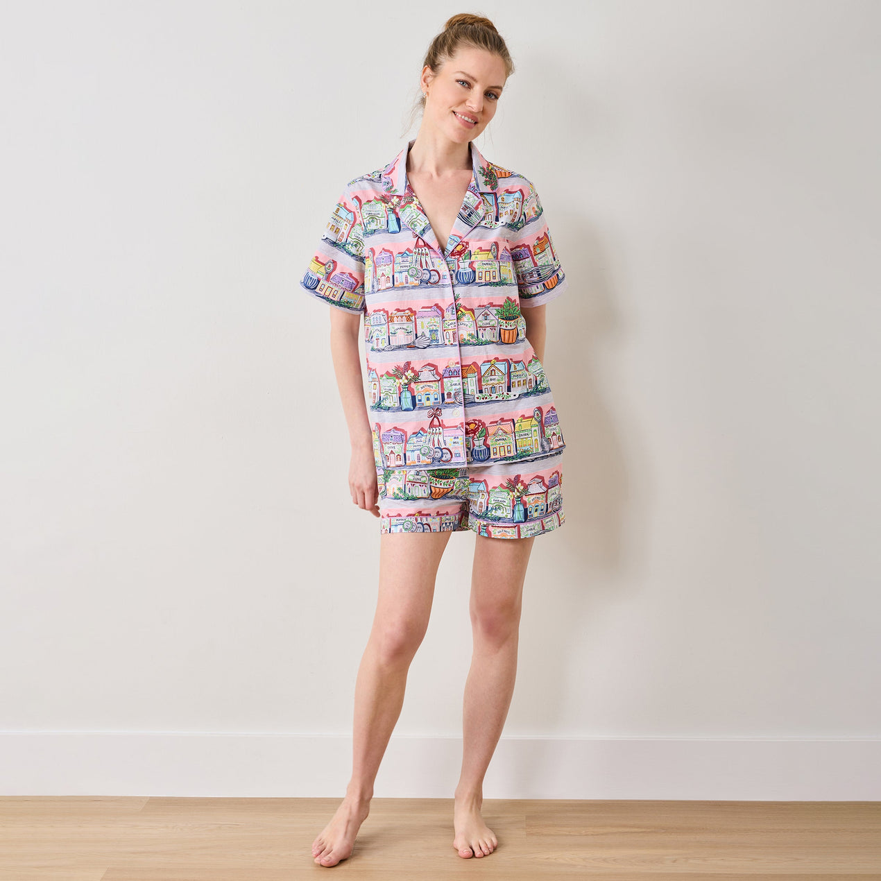 Lenox Spice Village x Printfresh Pink Kitchen Short PJ Set