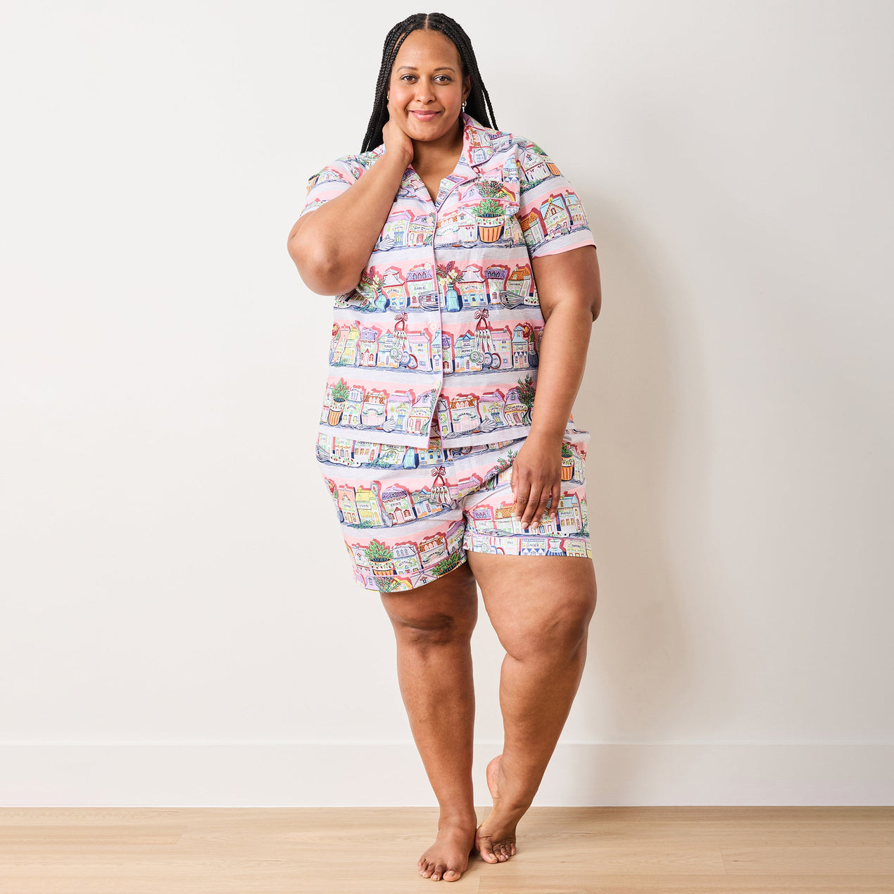Lenox Spice Village x Printfresh Pink Kitchen Short PJ Set